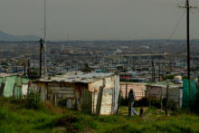 Township de Khayelitsha (sud du CAP - 1 million d'habitants)