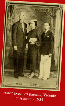Astor avec ses parents, Vicente et Asunta - 1934